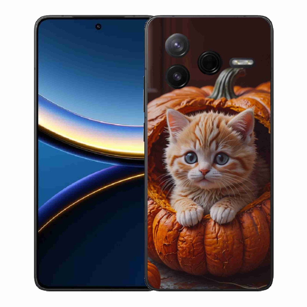 Gél borítás mmCase a Xiaomi Poco F7 Pro számára - cica és tök 2