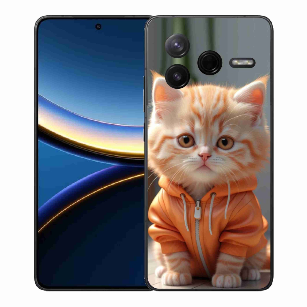 Gél borítás mmCase a Xiaomi Poco F7 Pro számára - cica melegítőben