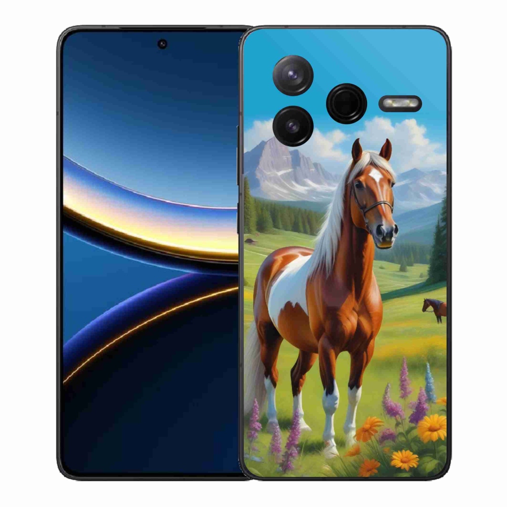 Gél borítás mmCase a Xiaomi Poco F7 Pro számára - ló a réten