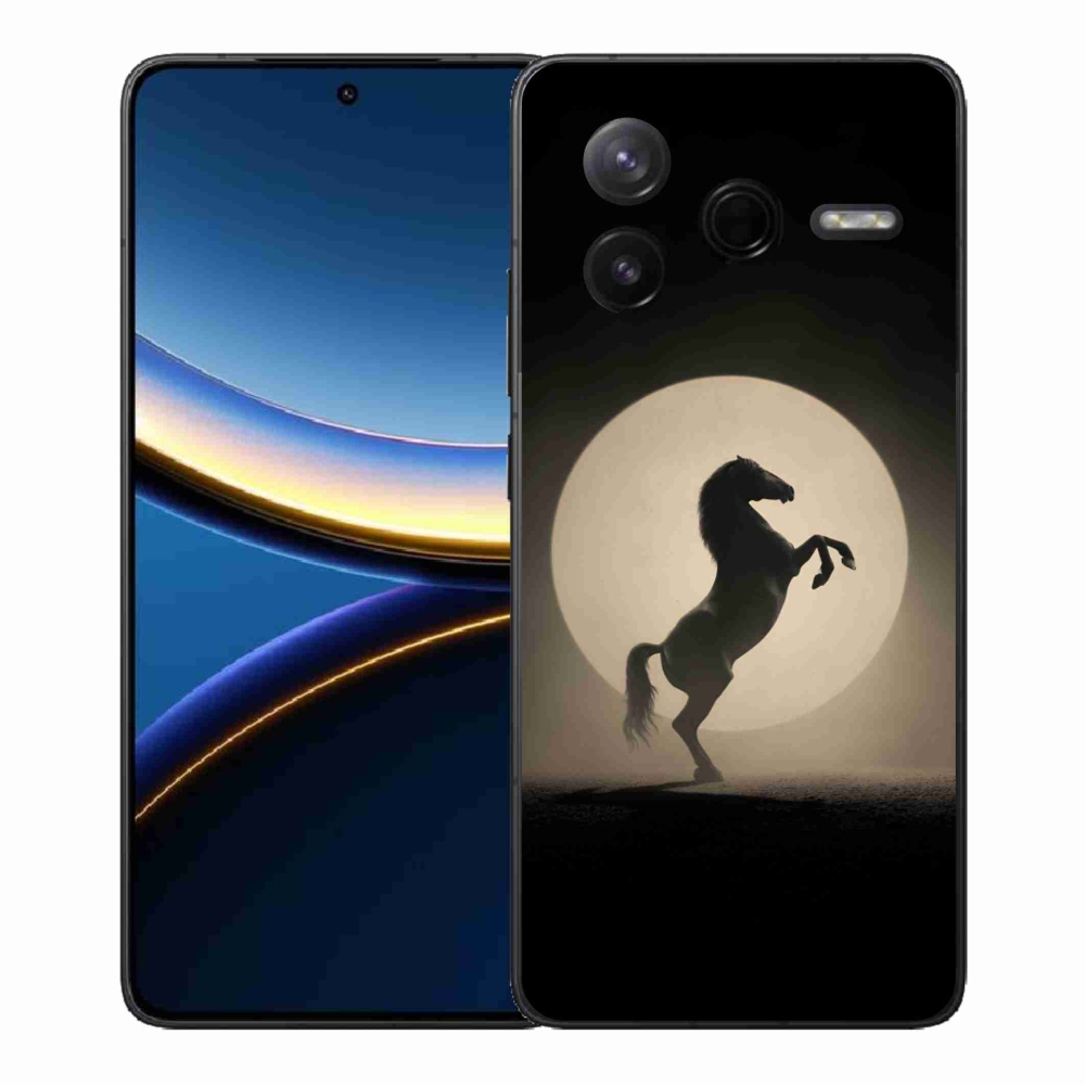 Gél borítás mmCase a Xiaomi Poco F7 Pro számára - ló sziluettben