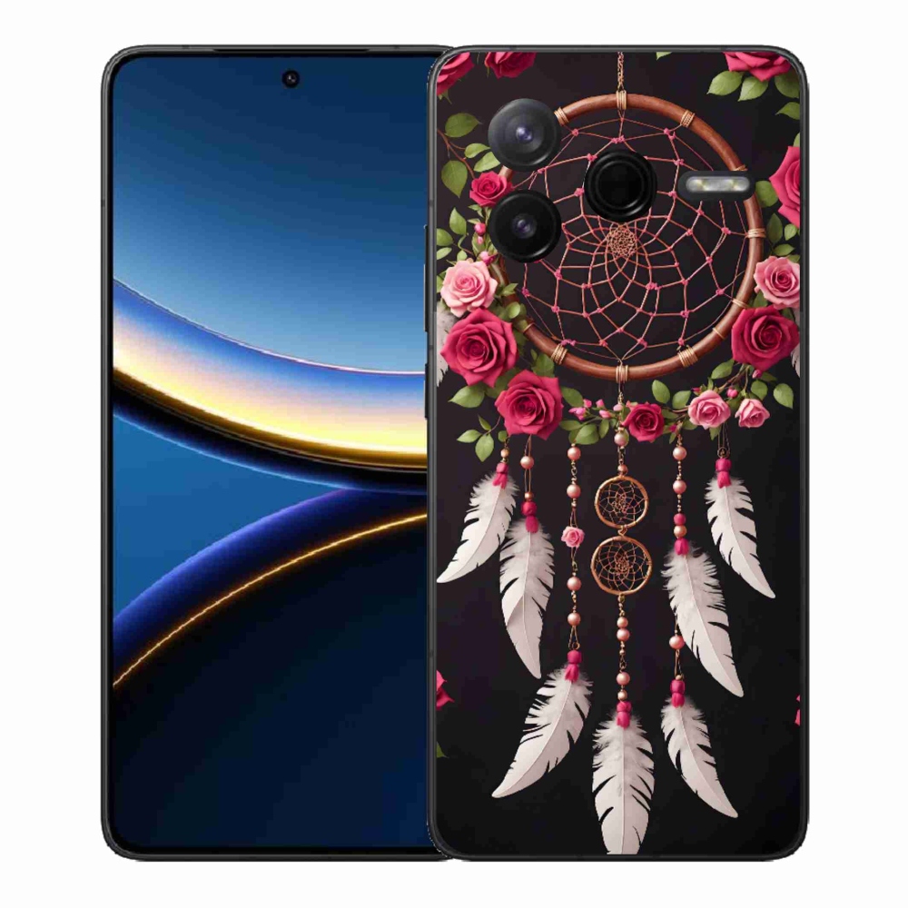 Gél borítás mmCase a Xiaomi Poco F7 Pro számára - álomfogó rózsákkal