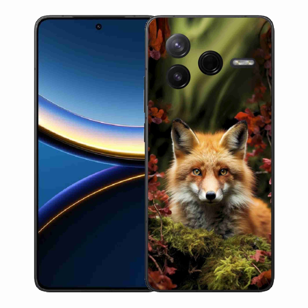 Gél borítás mmCase a Xiaomi Poco F7 Pro számára - róka az erdőben