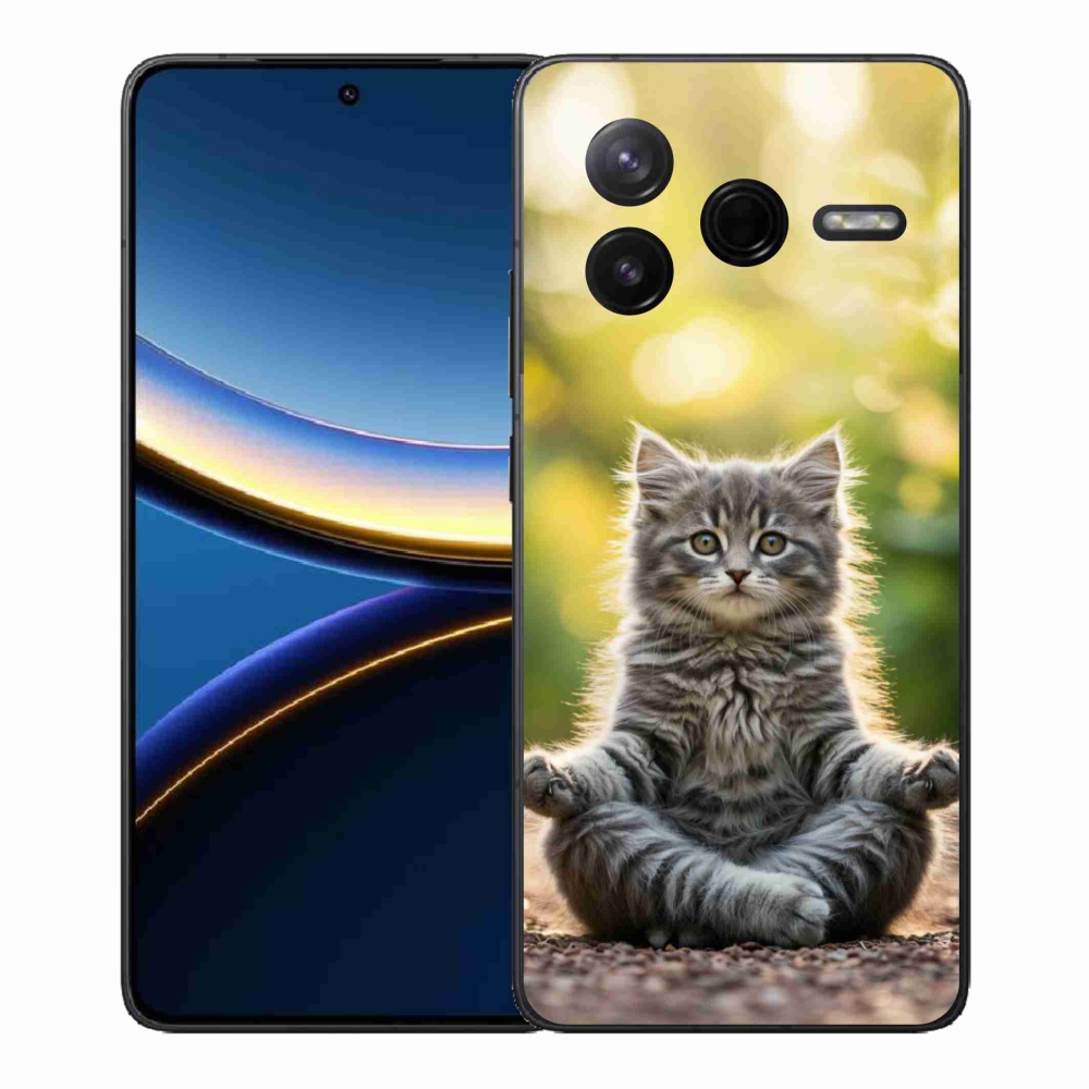 Gél borítás mmCase a Xiaomi Poco F7 Pro számára - meditáló cica