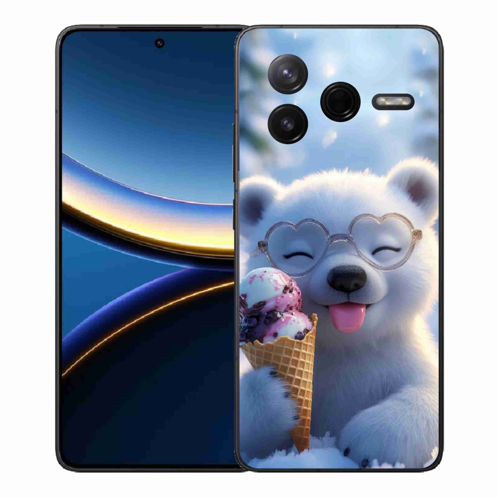 Gél borítás mmCase a Xiaomi Poco F7 Pro számára - mackó fagylalttal