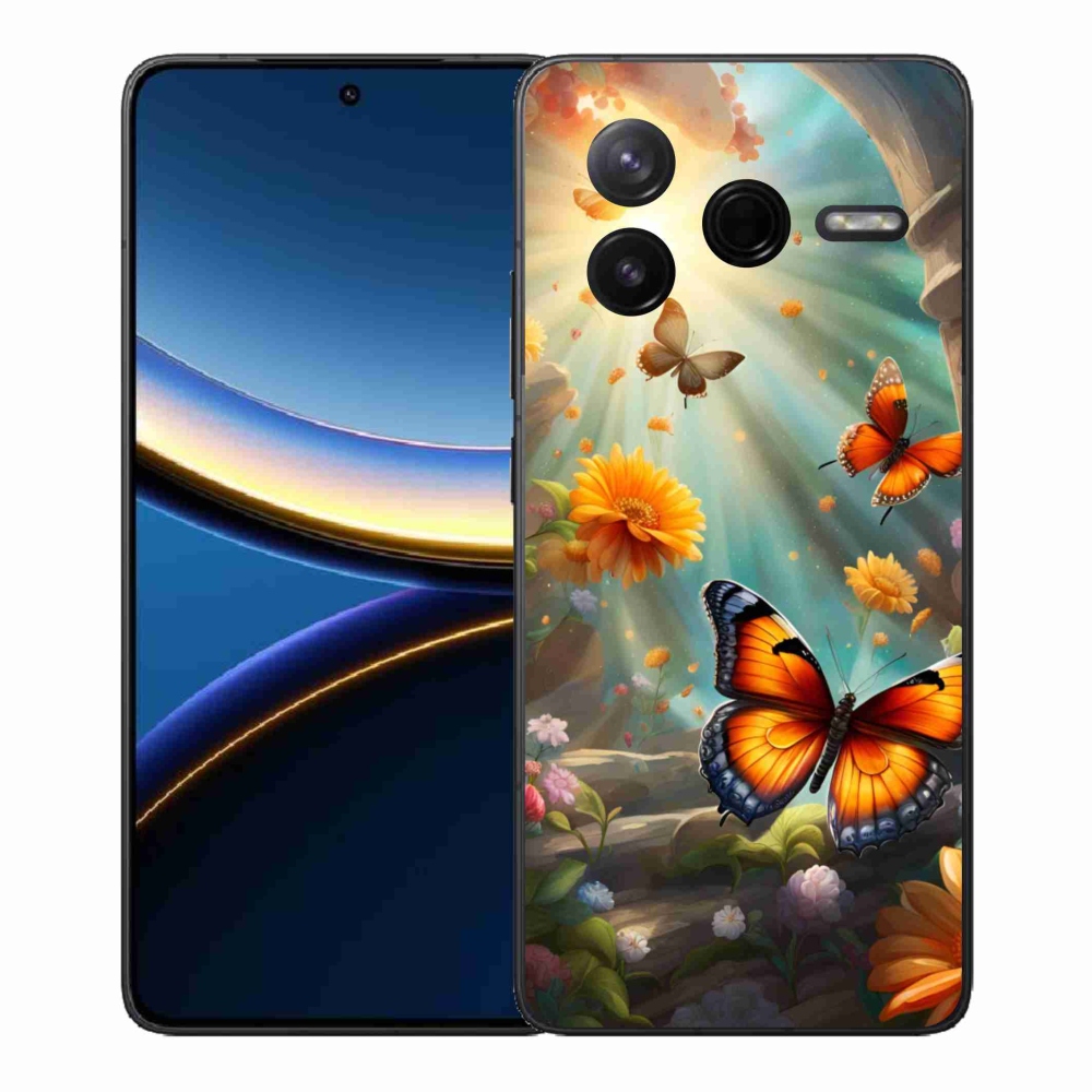 Gél borítás mmCase a Xiaomi Poco F7 Pro számára - pillangókert 2