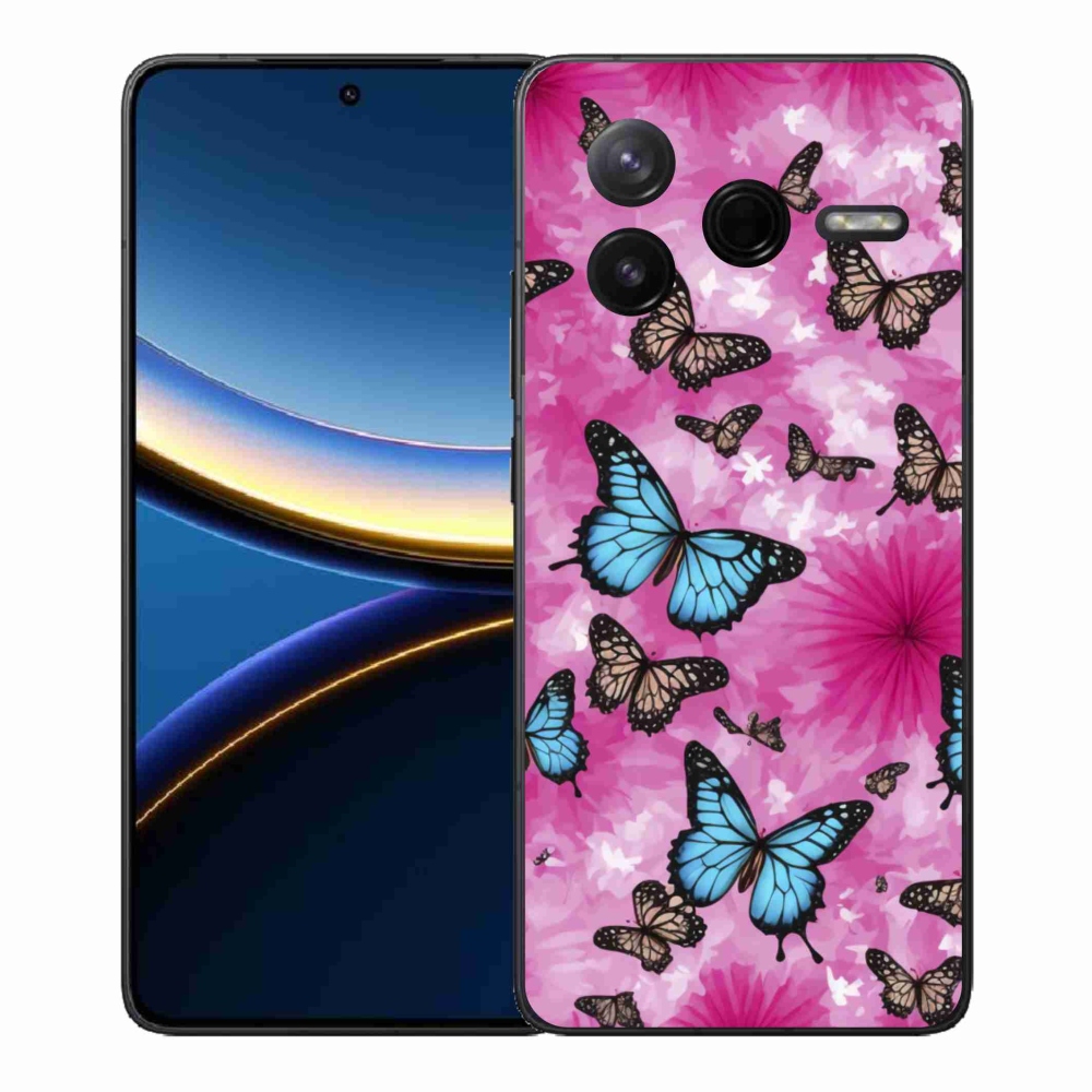 Gél borítás mmCase a Xiaomi Poco F7 Pro számára - pillangókert