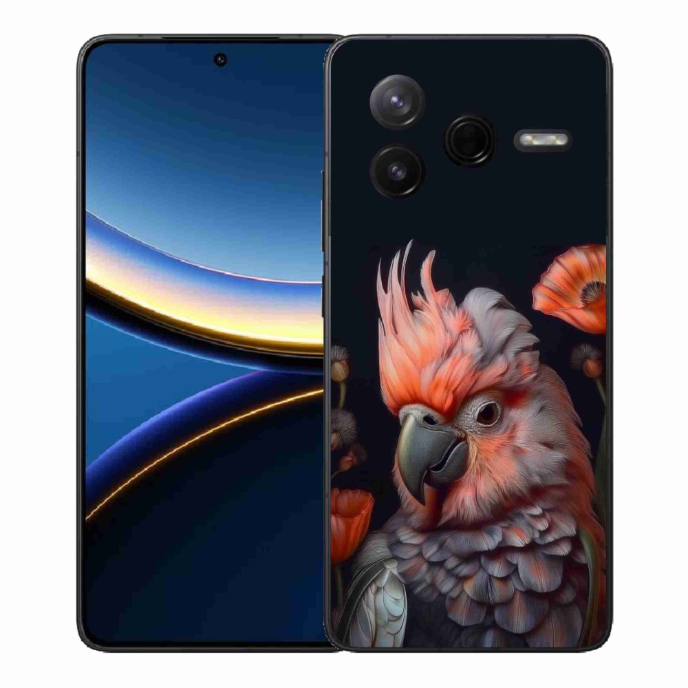 Gél borítás mmCase a Xiaomi Poco F7 Pro számára - papagáj kakadu színekben