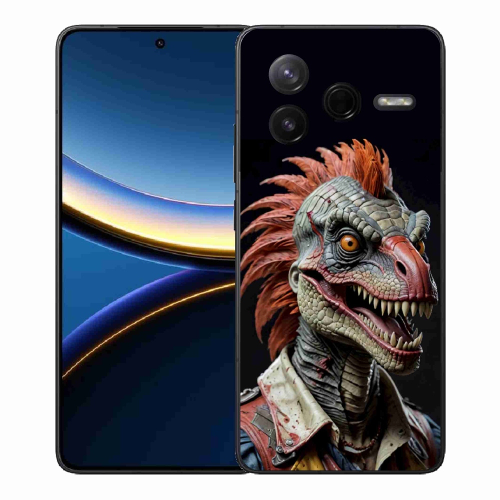 Gél borítás mmCase a Xiaomi Poco F7 Pro számára - punk dinoszaurusz