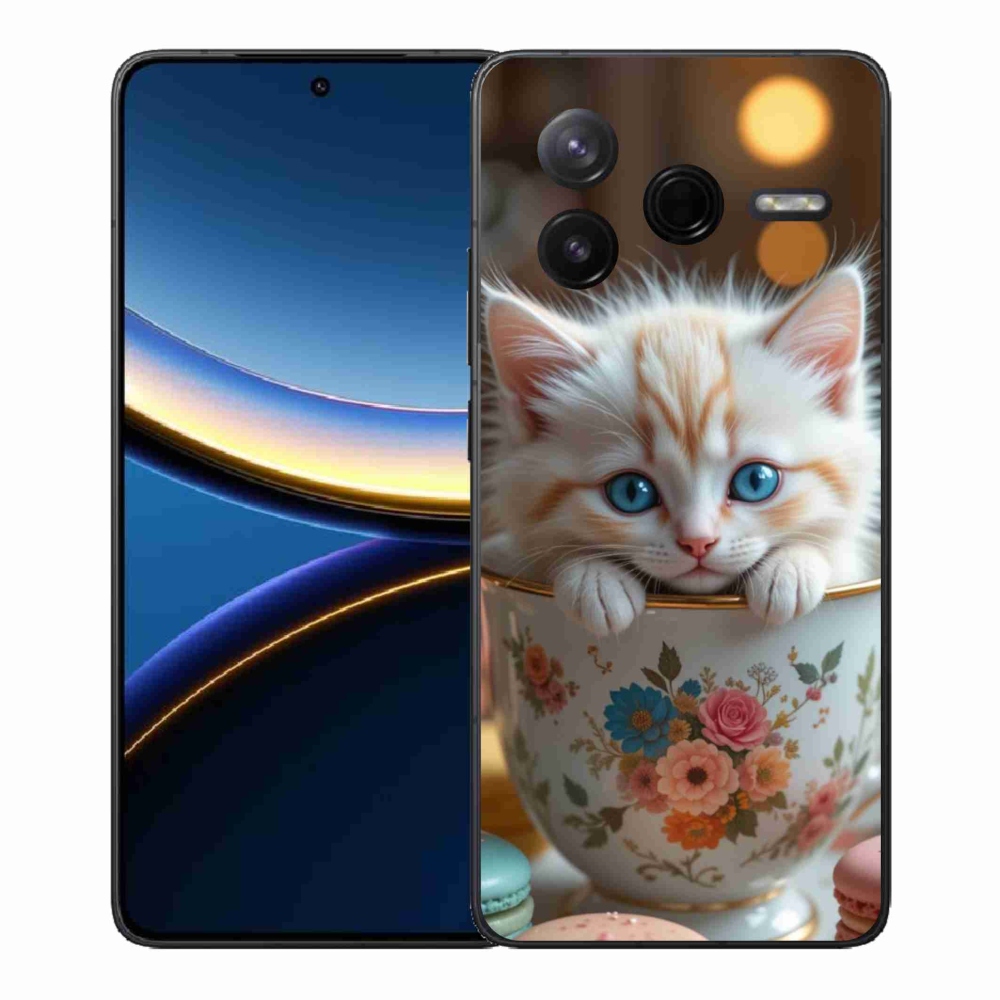 Gél borítás mmCase a Xiaomi Poco F7 Pro számára - aranyos cica 6