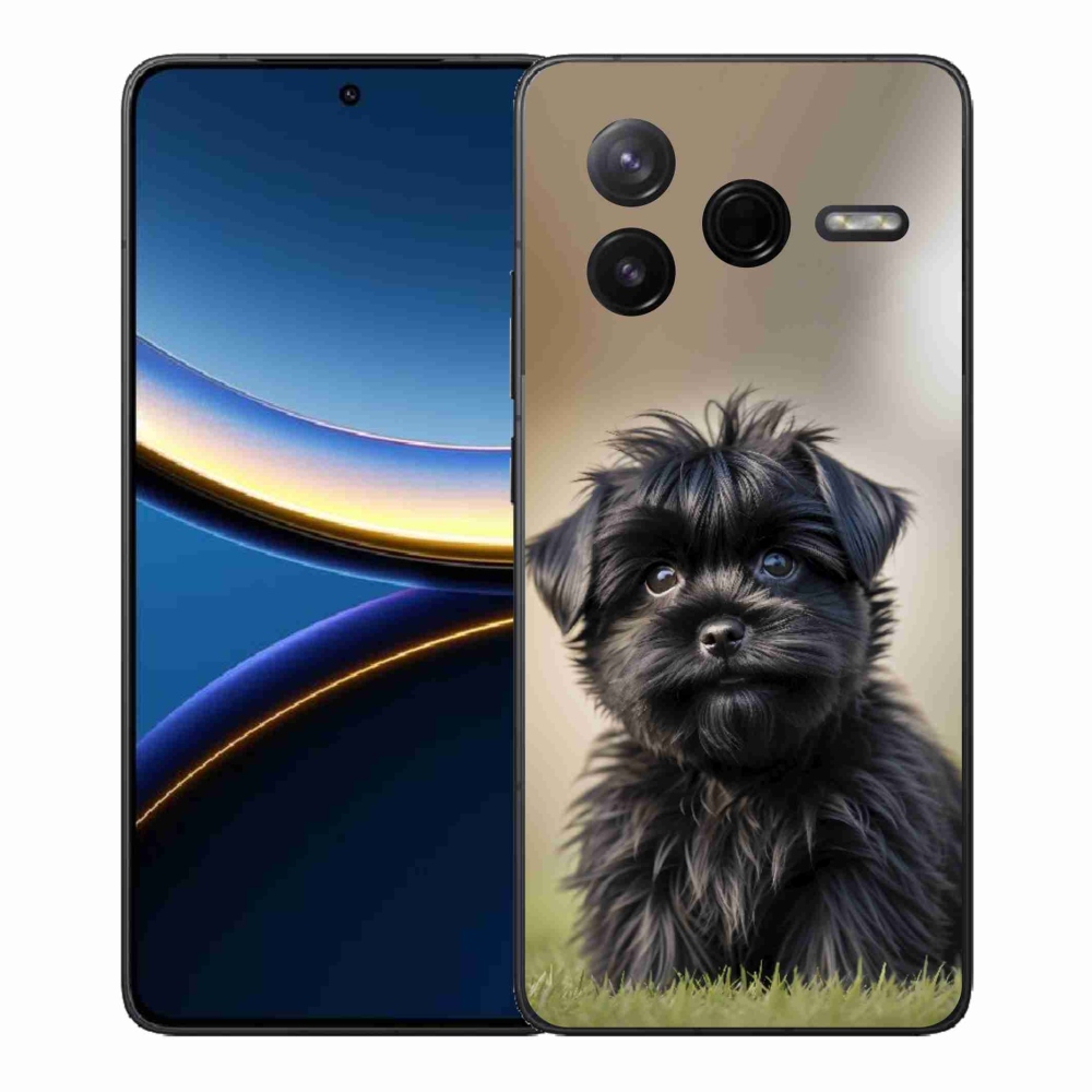 Gél borítás mmCase a Xiaomi Poco F7 Pro számára - aranyos fekete kutya