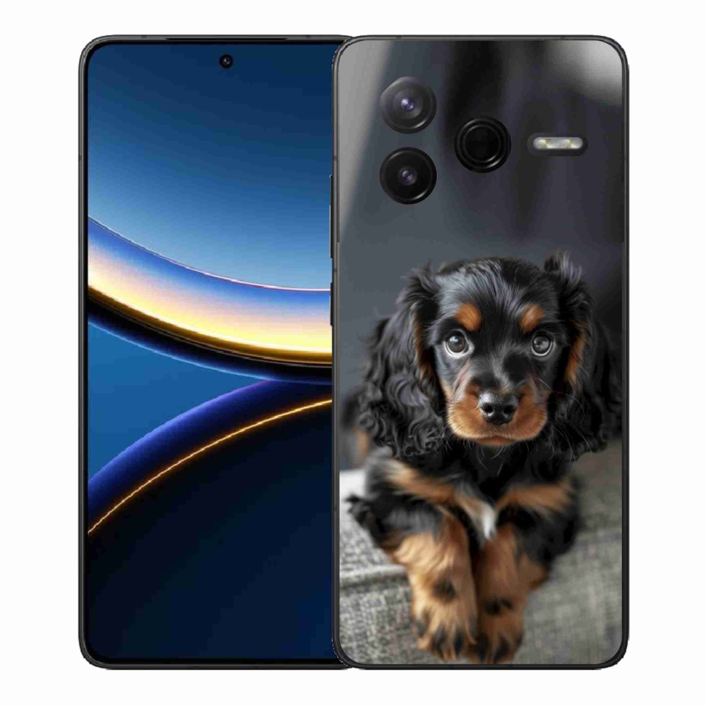 Gél borítás mmCase a Xiaomi Poco F7 Pro számára - aranyos hosszú szőrű tacskó
