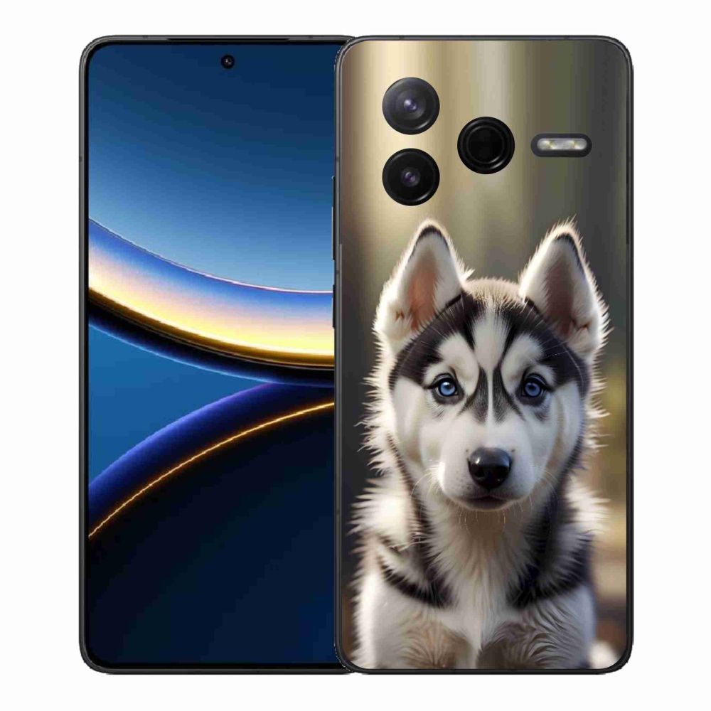 Gél borítás mmCase a Xiaomi Poco F7 Pro számára - aranyos szibériai husky