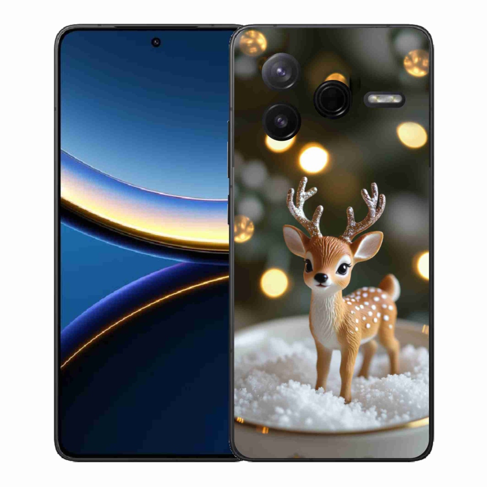 Gél borítás mmCase a Xiaomi Poco F7 Pro számára - aranyos karácsonyi szarvasok