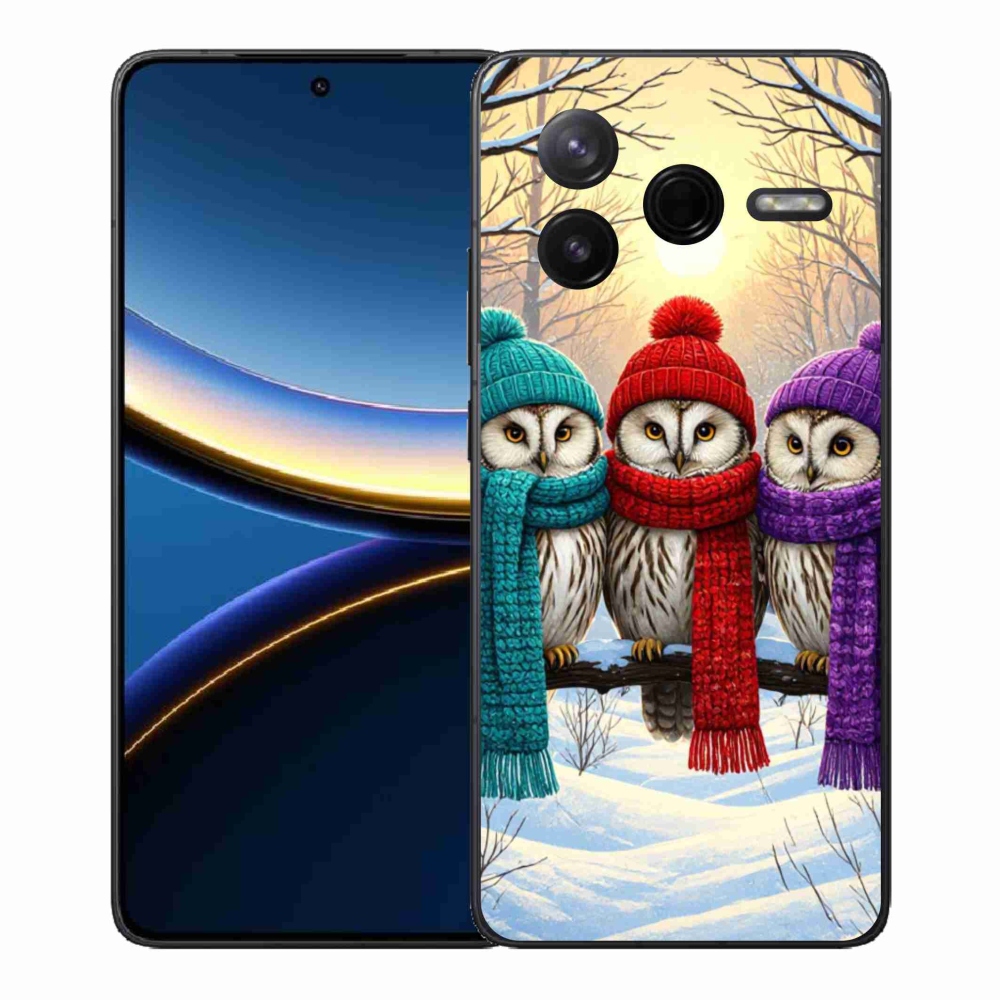 Gél borítás mmCase a Xiaomi Poco F7 Pro számára - bagoly barátok