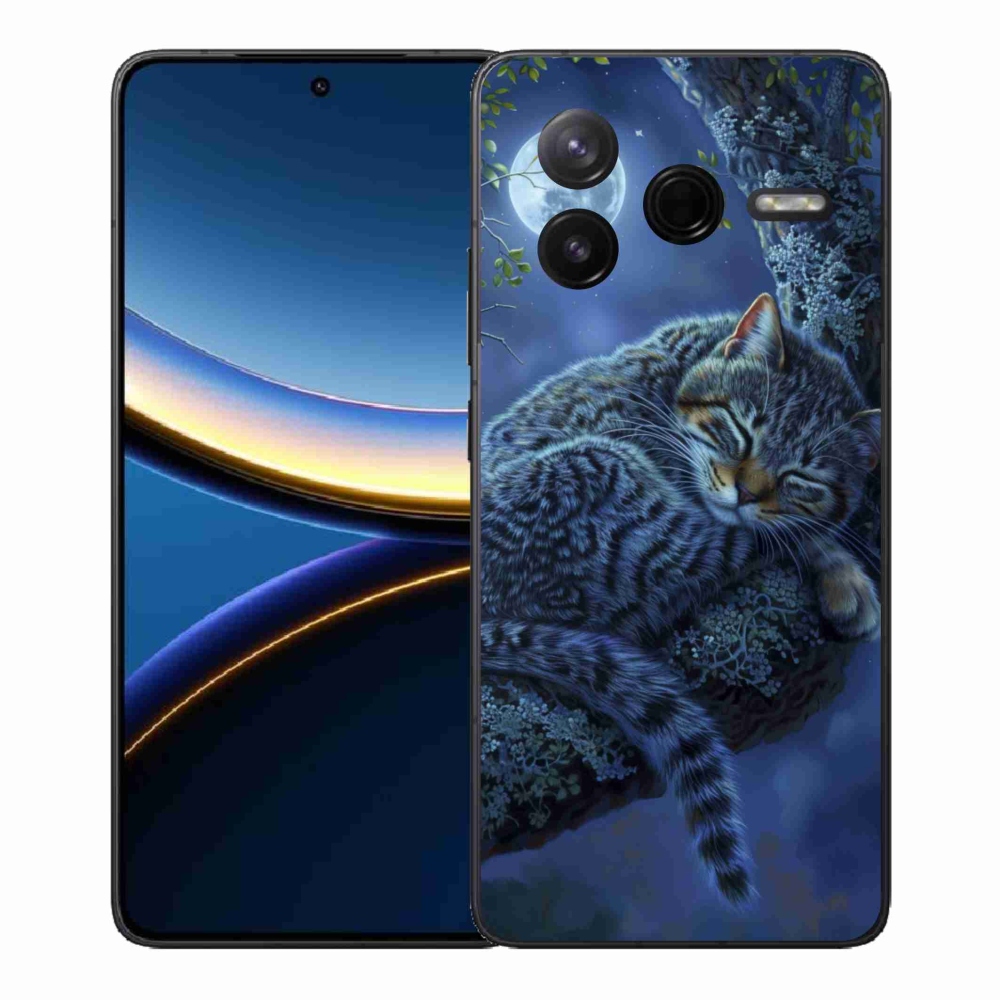 Gél borítás mmCase a Xiaomi Poco F7 Pro számára - alvó macska