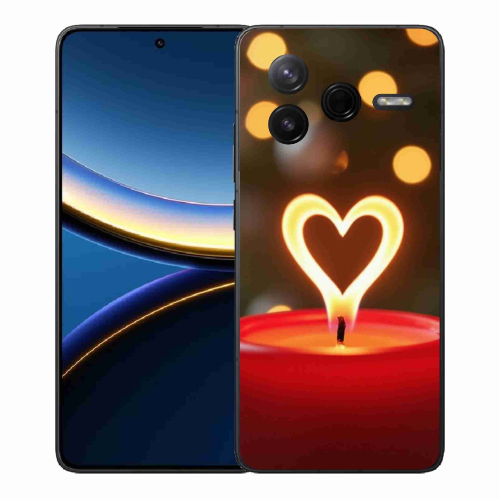 Gél borítás mmCase a Xiaomi Poco F7 Pro számára - a láng szíve