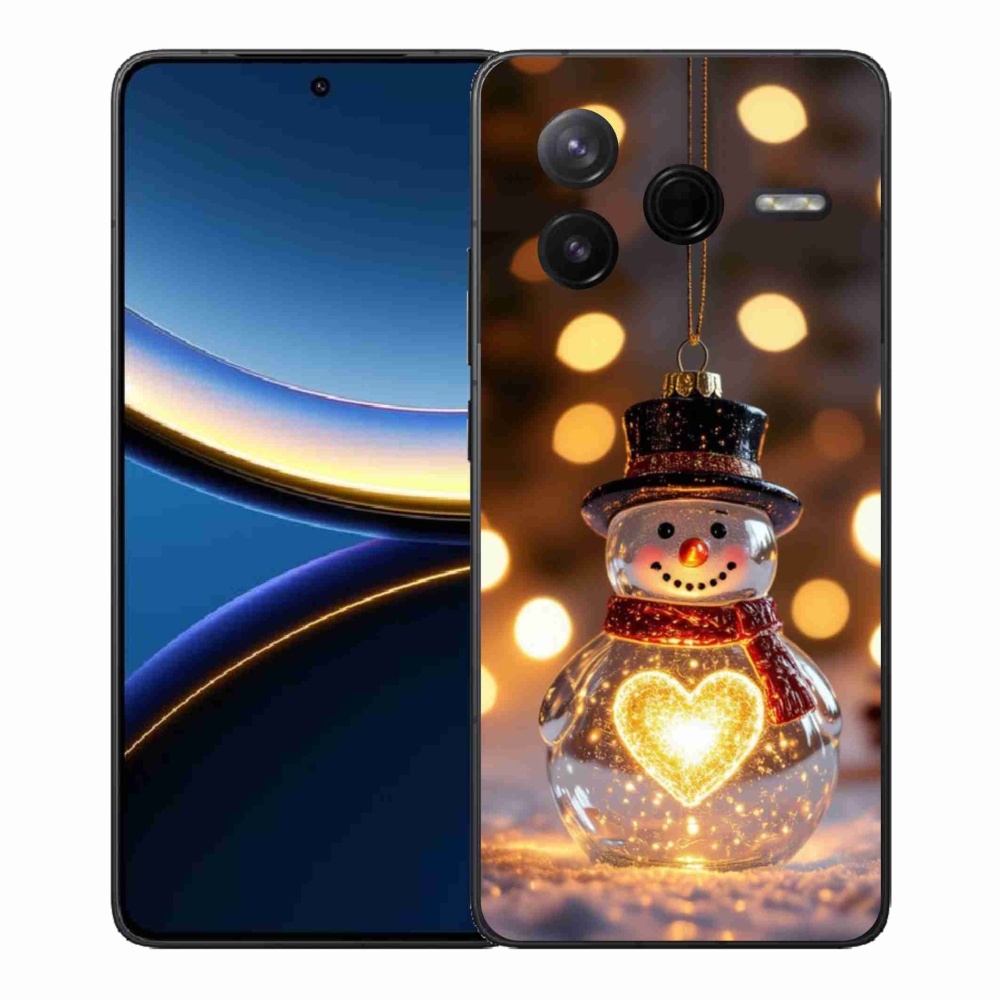Gél borító mmCase a Xiaomi Poco F7 Pro számára - karácsonyi hóember