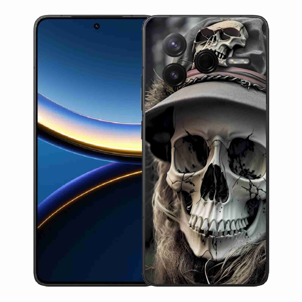 Gél borítás mmCase a Xiaomi Poco F7 Pro számára - sötét koponya