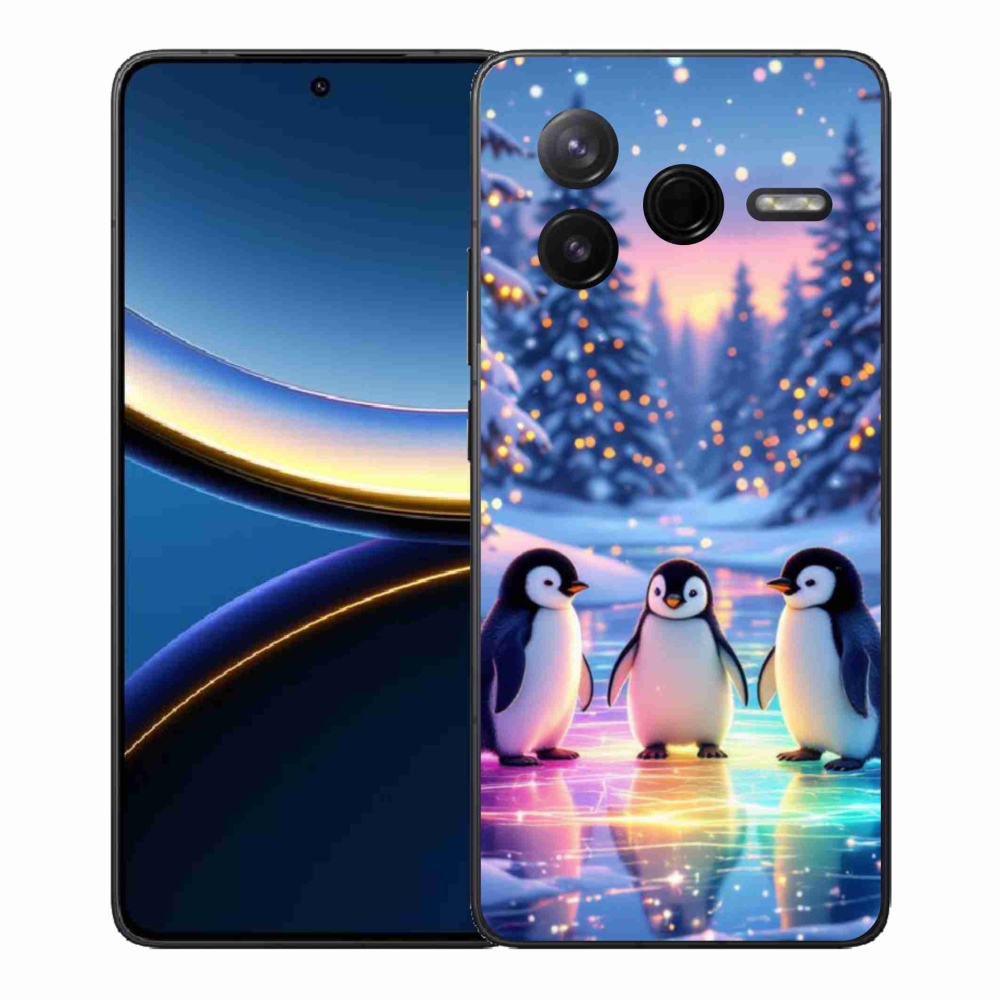 Gél borítás mmCase a Xiaomi Poco F7 Pro számára - pingvinek