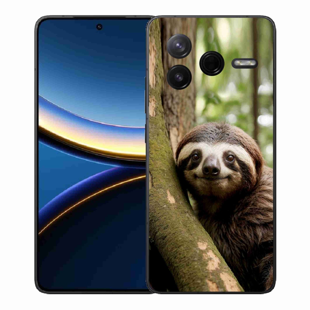Gél borítás mmCase a Xiaomi Poco F7 Pro számára - mosolygó lajhár