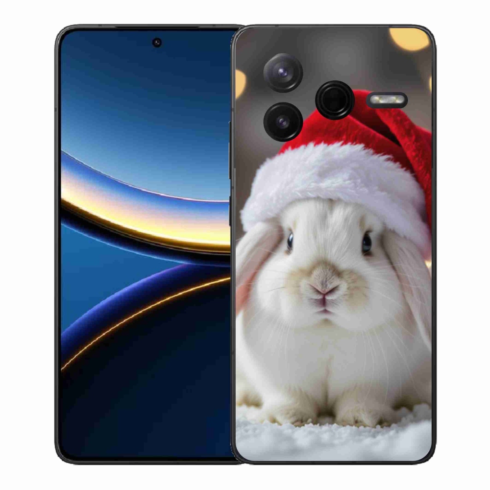 Gél borítás mmCase a Xiaomi Poco F7 Pro számára - karácsonyi nyuszi