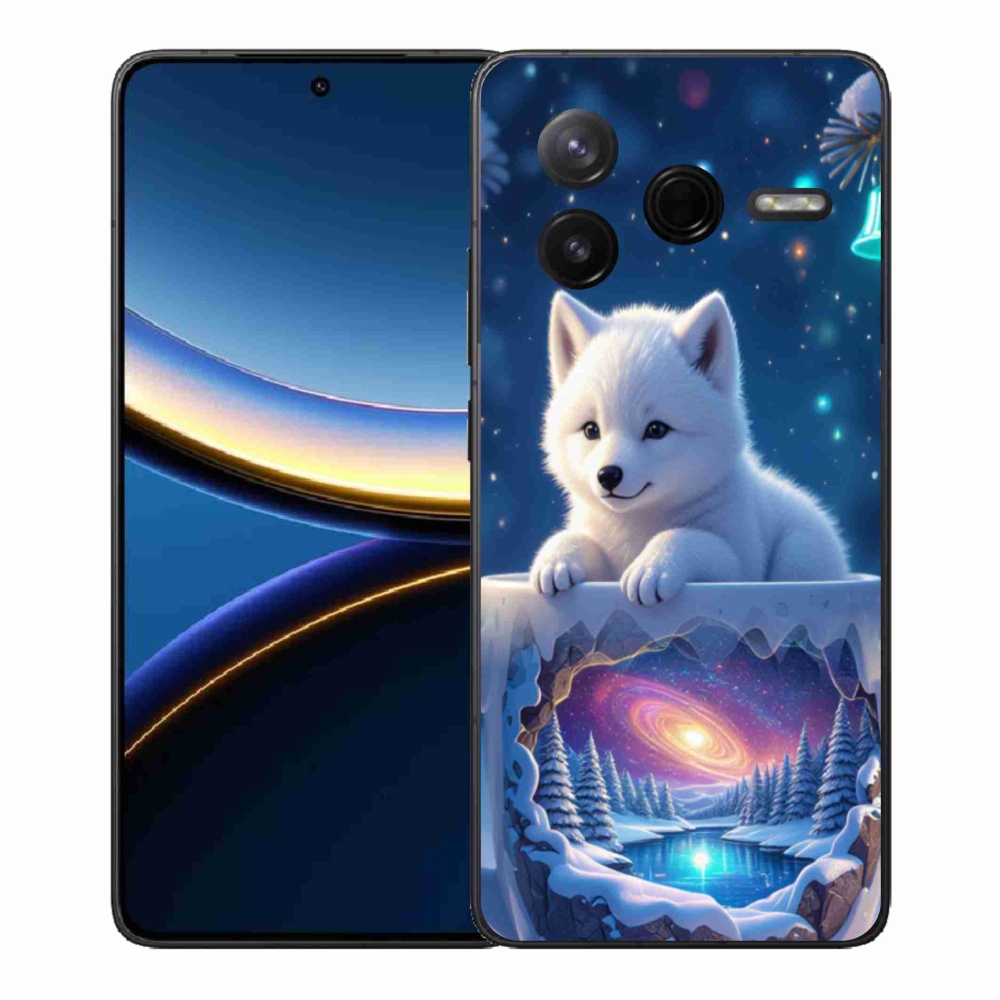 Gél borítás mmCase a Xiaomi Poco F7 Pro számára - Karácsonyi kölyökkutyakölyök