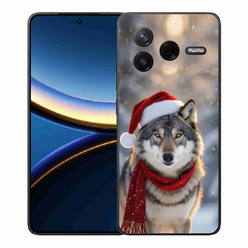 Gél borítás mmCase a Xiaomi Poco F7 Pro számára - Karácsonyi farkas