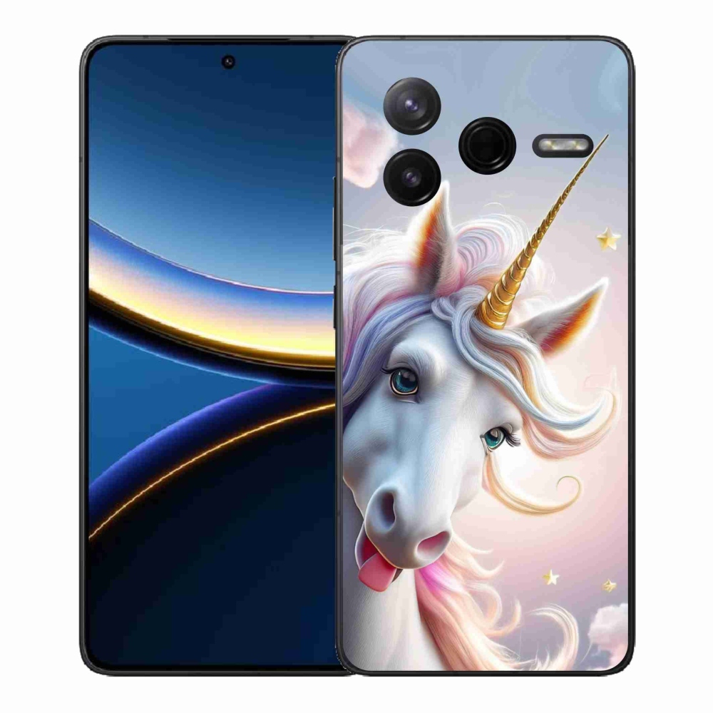Gél borítás mmCase a Xiaomi Poco F7 Pro számára - vidám egyszarvú