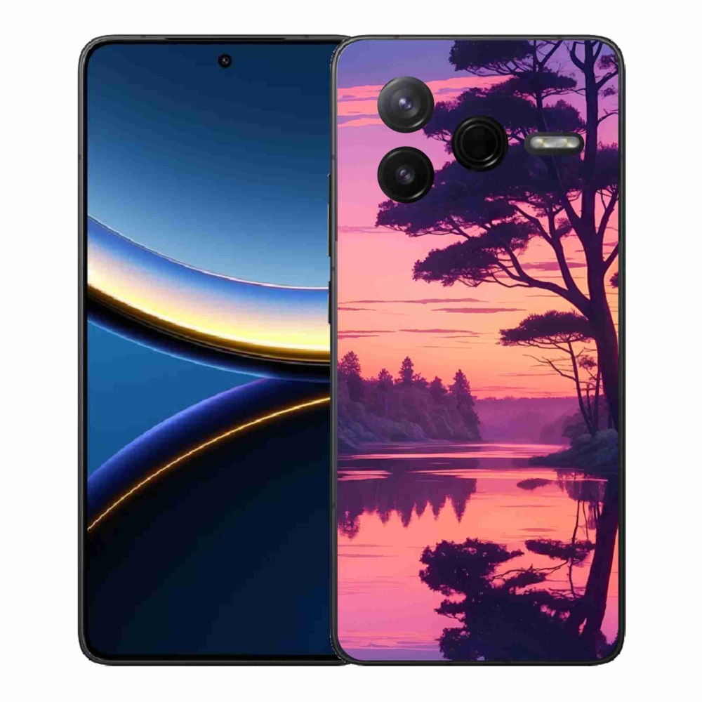 Gél borítás mmCase a Xiaomi Poco F7 Pro számára - naplemente a tó felett