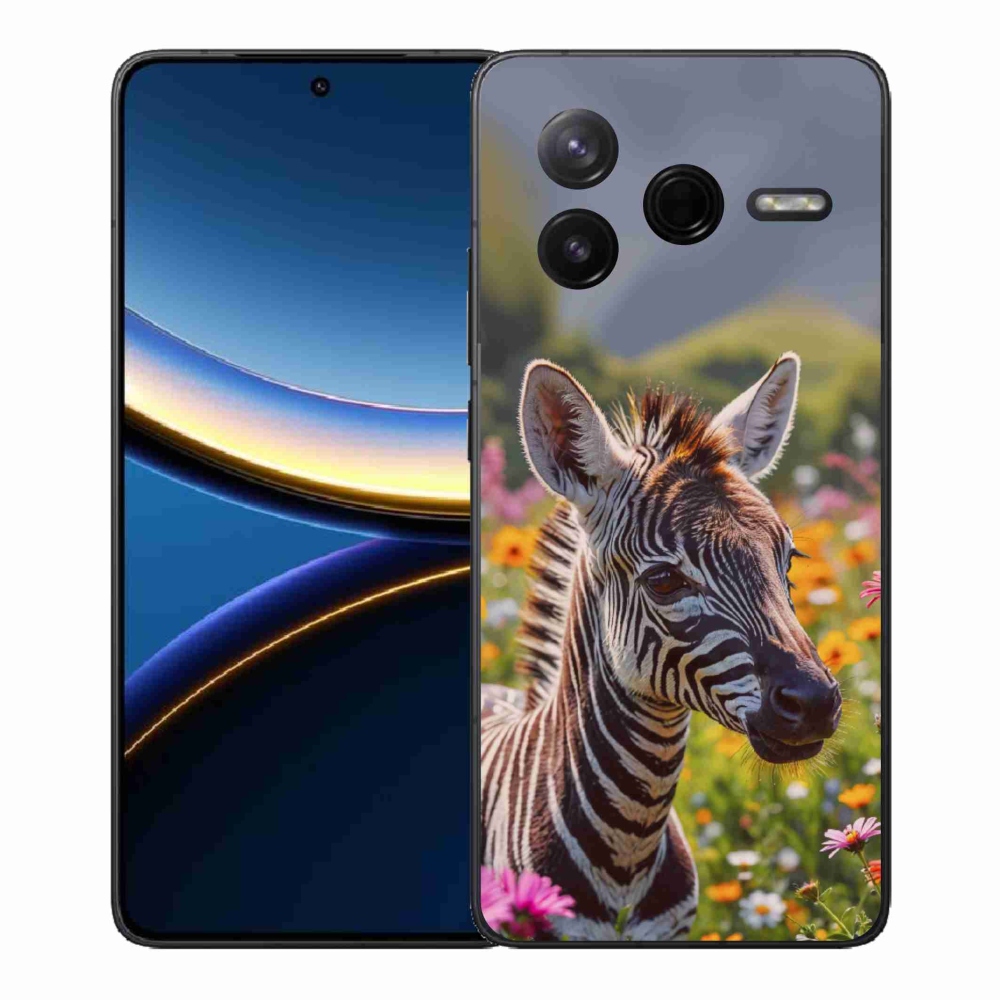 Gél borítás mmCase a Xiaomi Poco F7 Pro számára - zebra a réten