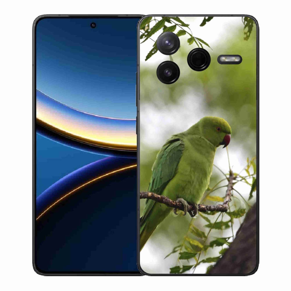 Gél borítás mmCase a Xiaomi Poco F7 Pro készülékhez - zöld papagáj