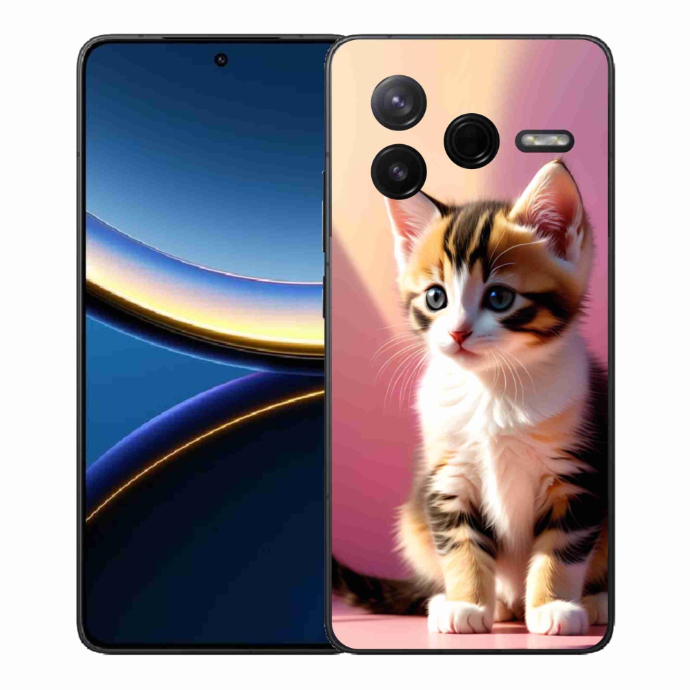 Gél borítás mmCase a Xiaomi Poco F7 Pro számára - kíváncsi cica 2