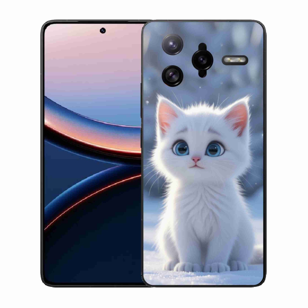 Gél borítás mmCase a Xiaomi Poco F7 Ultra számára - fehér cica 3