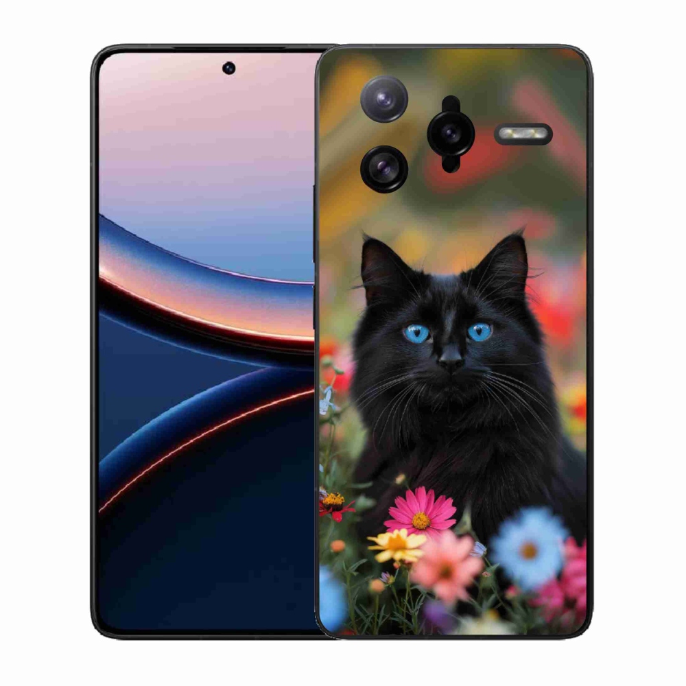 Gél borítás mmCase a Xiaomi Poco F7 Ultra számára - fekete cica 4