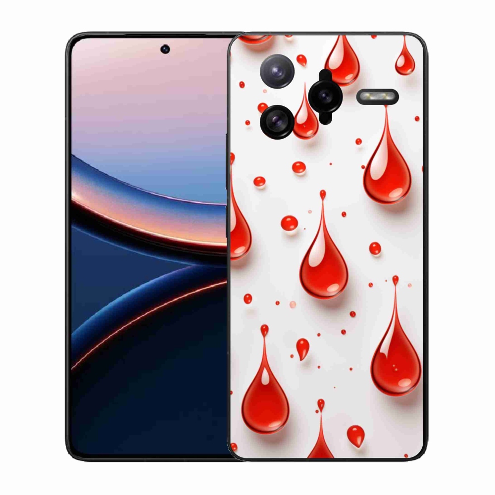 Gél borítás mmCase a Xiaomi Poco F7 Ultra számára - piros cseppek