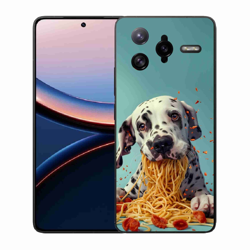 Gél borítás mmCase a Xiaomi Poco F7 Ultra számára - dalmatin és spagetti