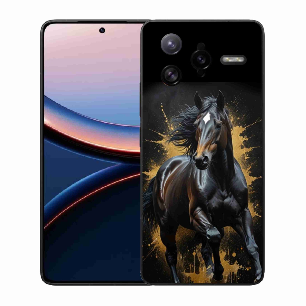 Gél borítás mmCase a Xiaomi Poco F7 Ultra számára - elegáns fekete ménes