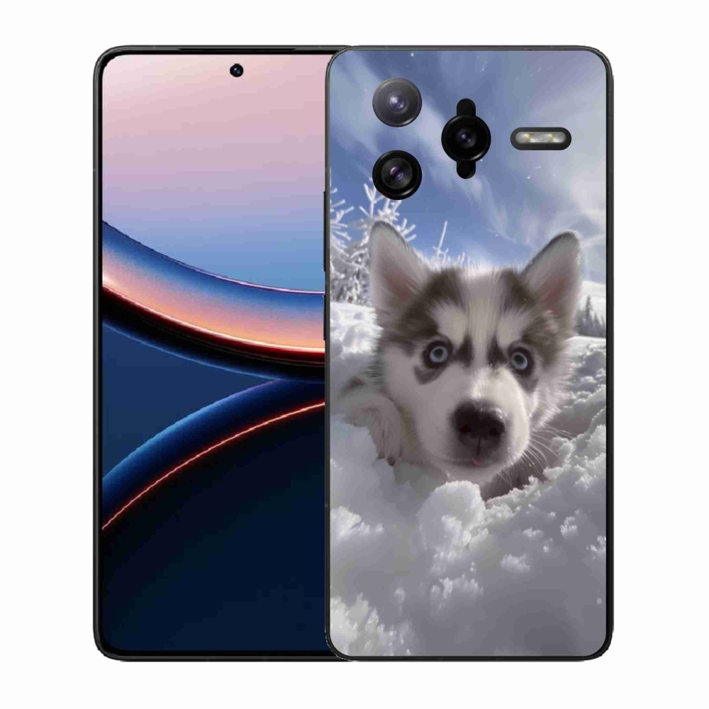 Gél borítás mmCase a Xiaomi Poco F7 Ultra számára - husky a hóban