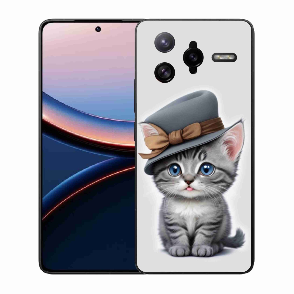 Gél borítás mmCase a Xiaomi Poco F7 Ultra számára - cica sapkával