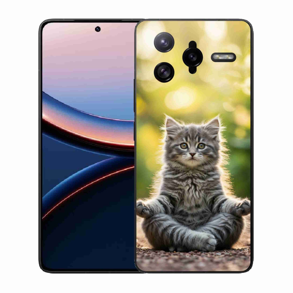 Gél borítás mmCase a Xiaomi Poco F7 Ultra számára - meditáló cica