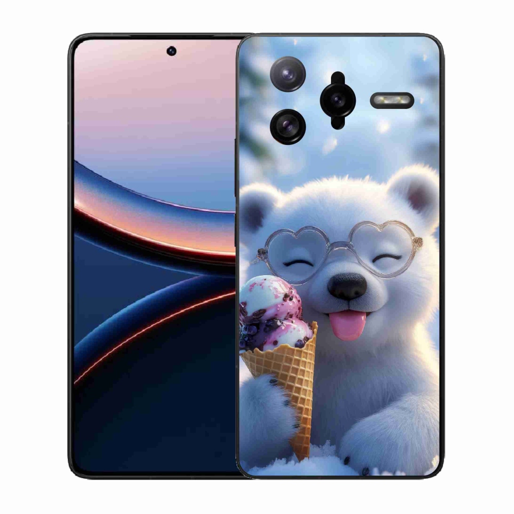 Gél borítás mmCase a Xiaomi Poco F7 Ultra számára - mackó fagylalttal