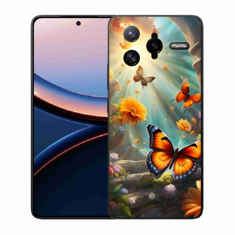 Gél borítás mmCase a Xiaomi Poco F7 Ultra számára - pillangókert 2