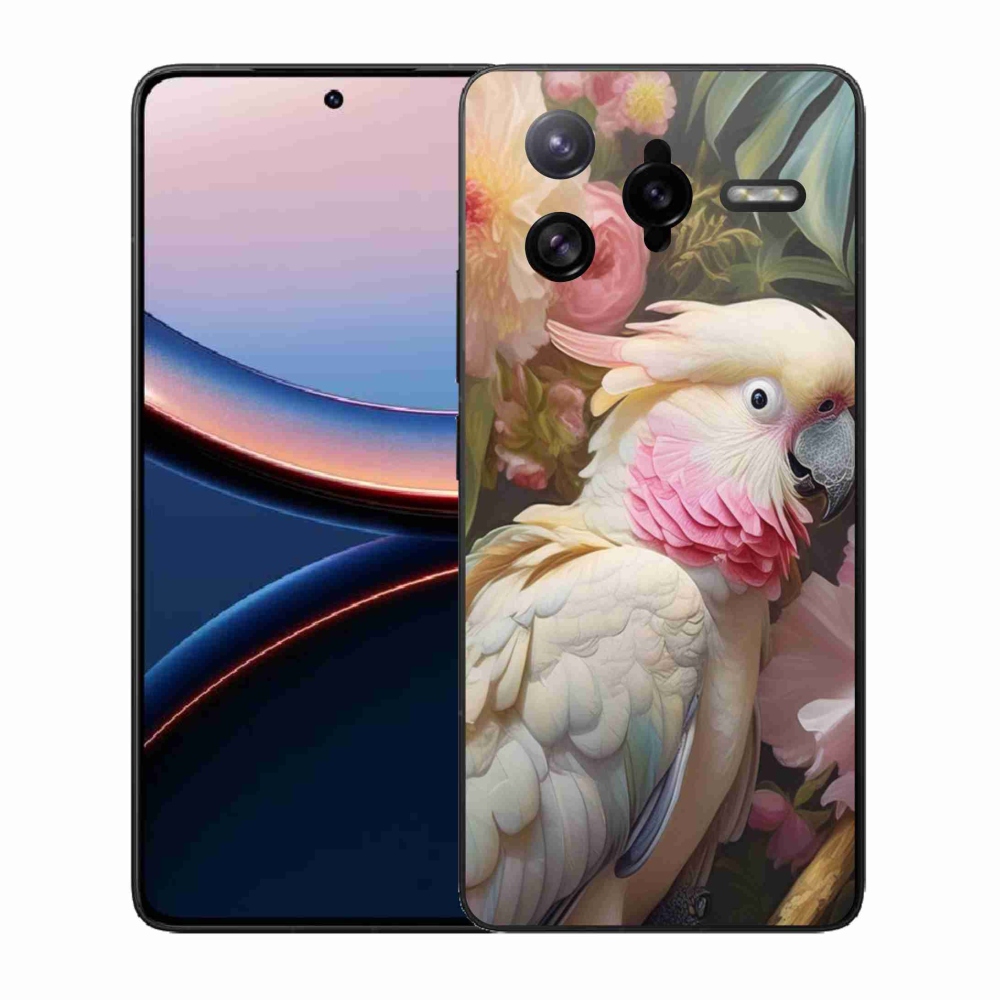 Gél borítás mmCase a Xiaomi Poco F7 Ultra számára - papagáj kakadu rózsaszín 2