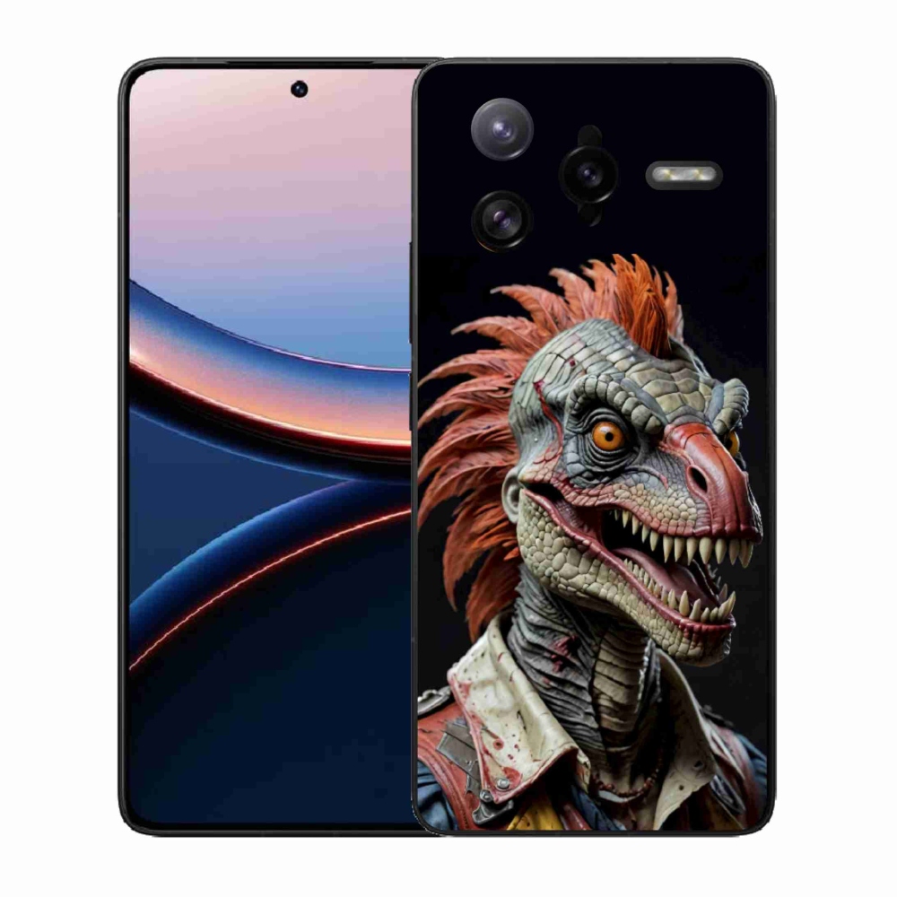 Gél borítás mmCase a Xiaomi Poco F7 Ultra számára - punk dinoszaurusz