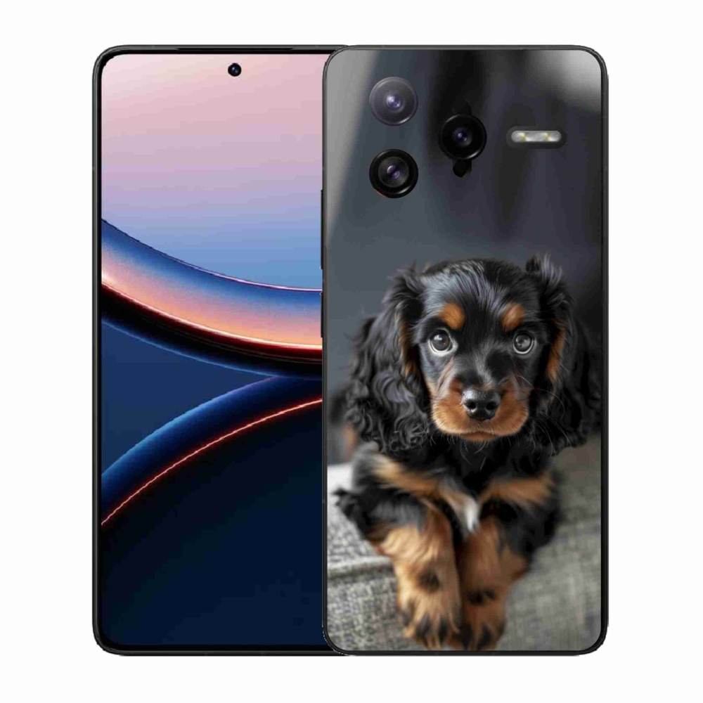 Gél borítás mmCase a Xiaomi Poco F7 Ultra számára - aranyos hosszú szőrű tacskó