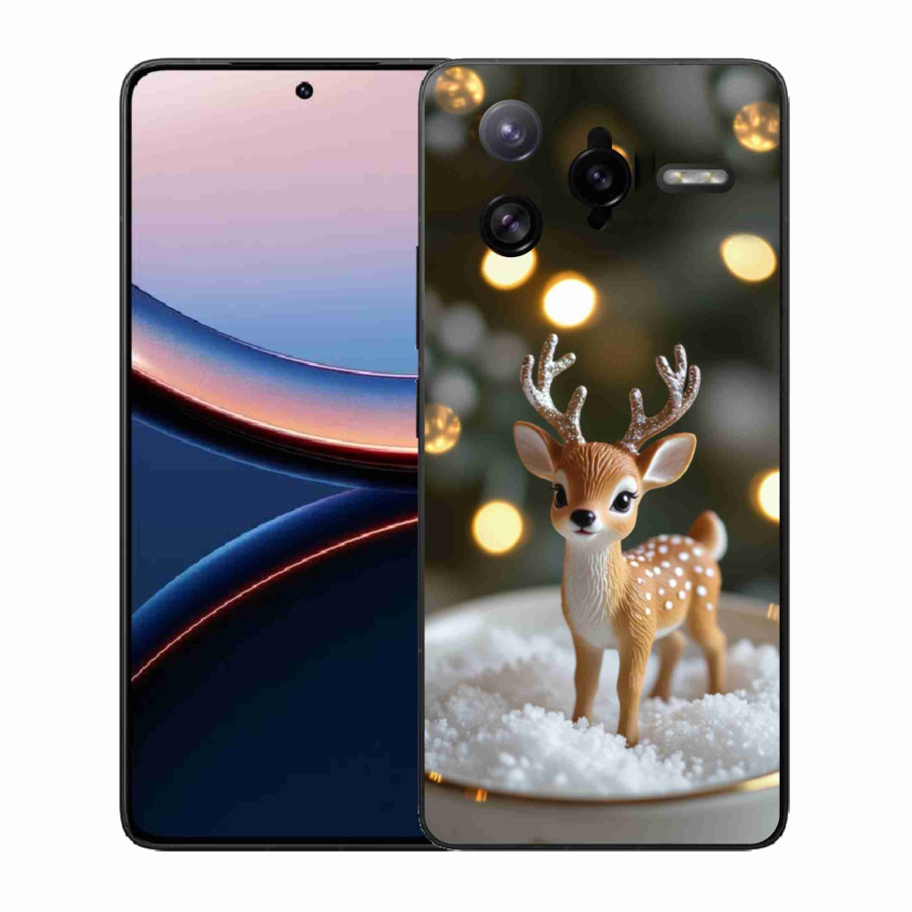 Gél borítás mmCase a Xiaomi Poco F7 Ultra számára - aranyos karácsonyi szarvasok