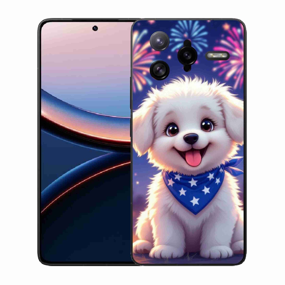 Gél borítás mmCase a Xiaomi Poco F7 Ultra számára - ünnepi kölyökkutya