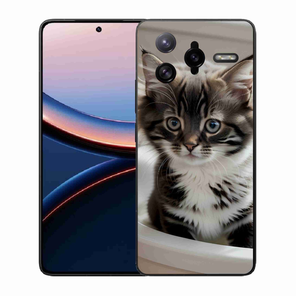 Gél borítás mmCase a Xiaomi Poco F7 Ultra számára - kíváncsi cica