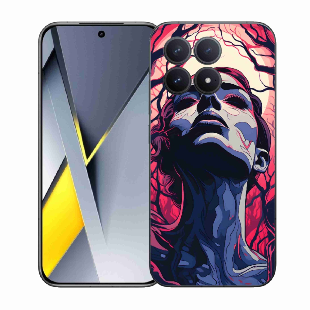 Gél borítás mmCase a Xiaomi Poco F8 Pro számára - absztrakt arc