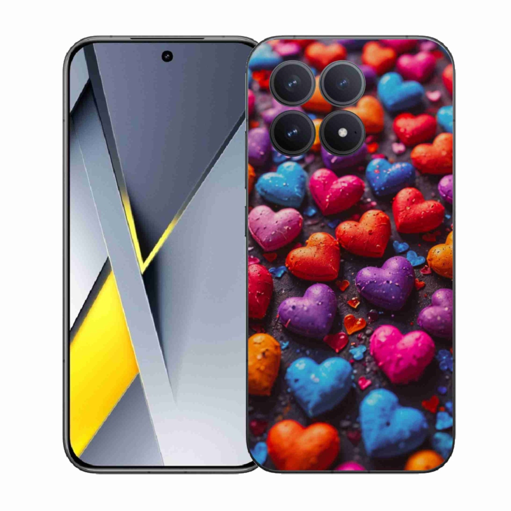 Gél borítás mmCase a Xiaomi Poco F8 Pro számára - színes szív